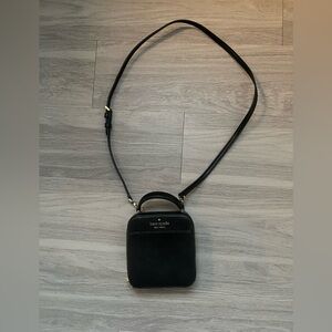 Kate Spade Daisy Vanity Box Leather Crossbody Bag  Black WKR00312